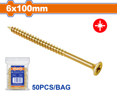 Винт 6x100 мм   Набор 50шт.