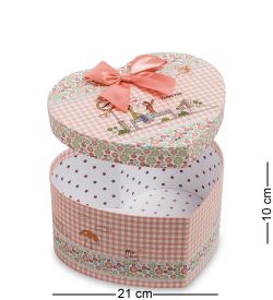 WG-54/1-A Коробка подарочная «Сердце» цв.коралловый