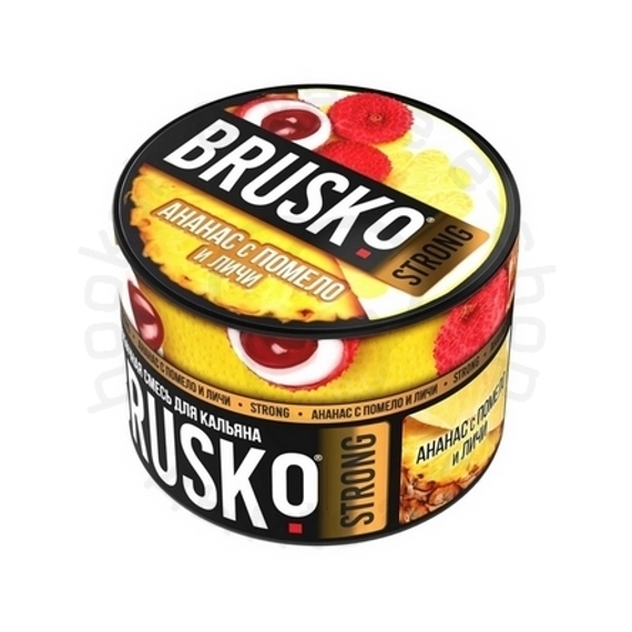 Бестабачная смесь для кальяна BRUSKO, 50 г, Ананас c помело и личи, Strong (M)