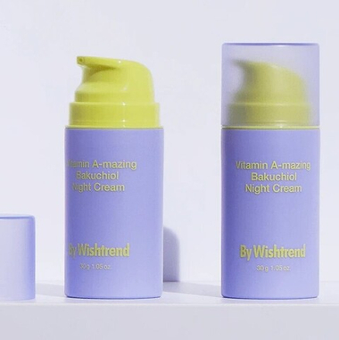 Ночной крем с бакучиолом и ретиналем BY WISHTREND Vitamin A-Mazing Bakuchiol Night Cream