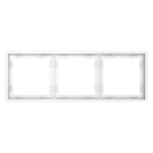Рамка пластиковая VOLTUM S70 на 3 поста, (белый матовый)
