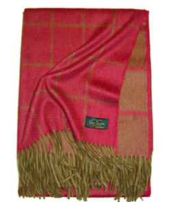 Плед 130х180 Glen Saxon Garda Camel-Carmine