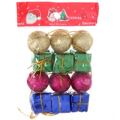 Набор украшений «Рождественский наборчик» 9*11 см (набор 12 шт), микс
