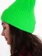 Шапка женская зимняя, цвет зелёный, размер 52-56
