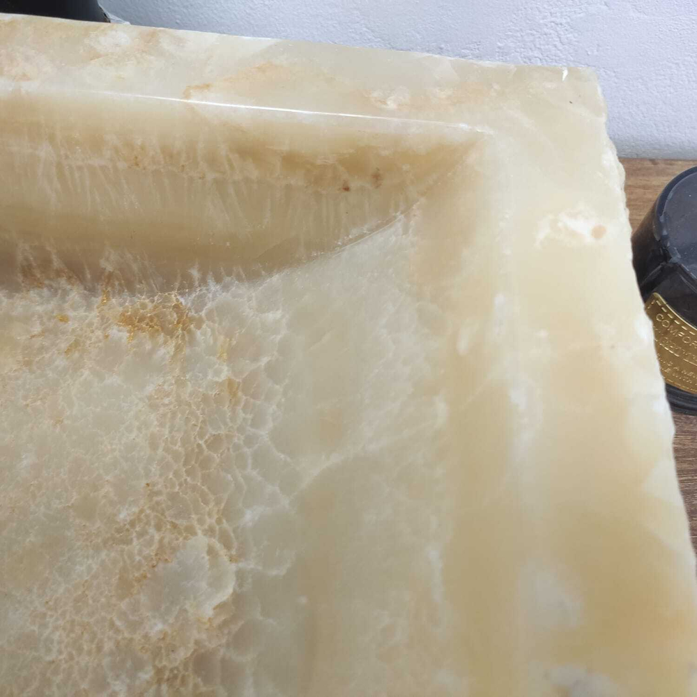 Раковина из оникса Square Yellow Marmo SO-60903 40*40*13
