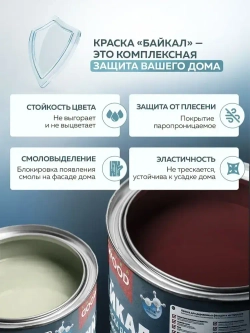 Краска для окон деревянных белая БАЙКАЛ Fabitex, краска для дерева акриловая, Цвет: База А, 2,5 л