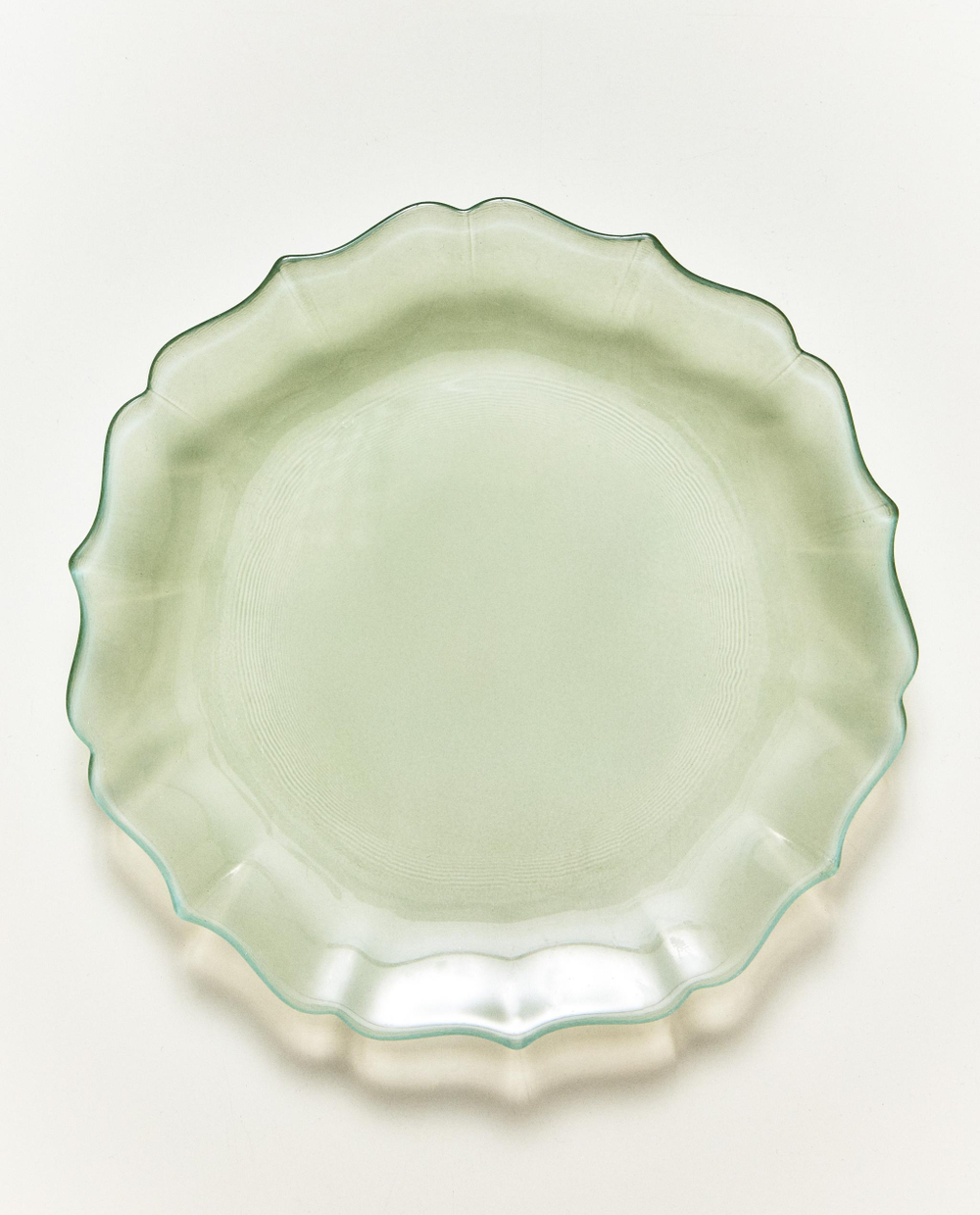 Zara Home тарелка десертная из стекла, цвет зелёный, 22 см