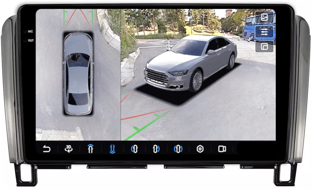 Магнитола для Nissan Serena C26 2010-2016 - FarCar BX9-360-9572 монитор 9.5" 2K QLED на Android 13, 6Гб+128Гб, CarPlay, 4G SIM-слот, 4 камеры в комплекте