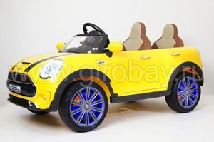 Детский электромобиль River Toys MiniCooper A222AA желтый