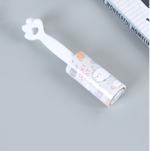 Валик для чистки одежды "Котики", серый