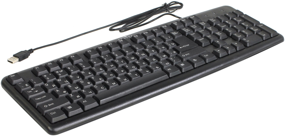 Клавиатура Оклик 100M HW3 черный USB (654570)