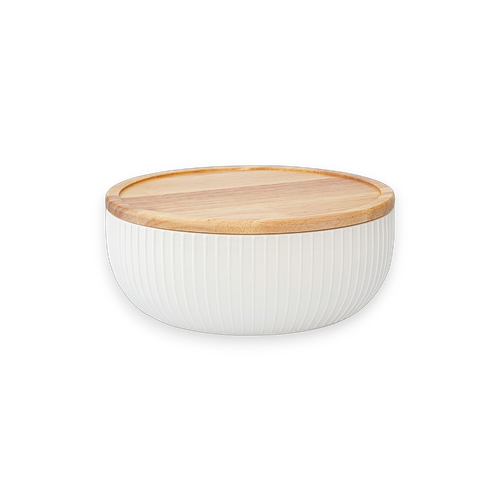 Салатник с крышкой из дерева Soft Ripples