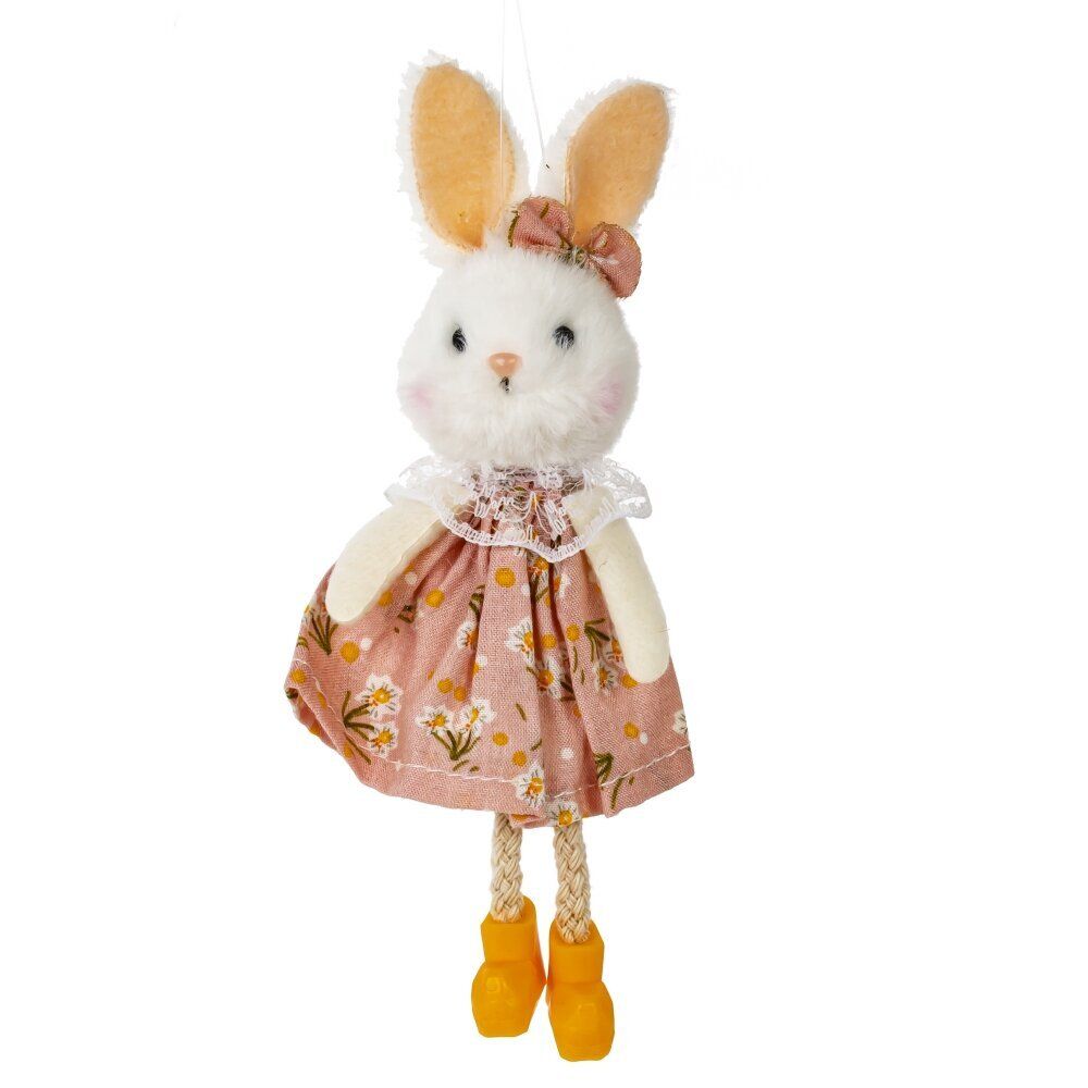 GAEM Изделие декоративное подвесное "Зайка" (блок 6шт), L4 W3 H15 см, 3в.