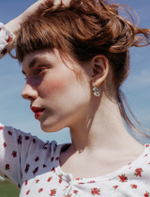 серьги завитки с эмалью