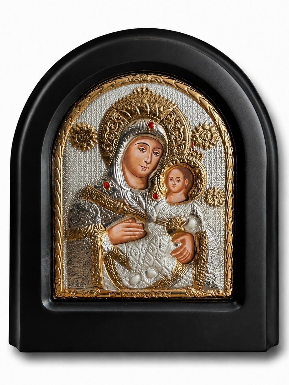 Вифлеемская икона Божией Матери 14×12 см, тёмный киот