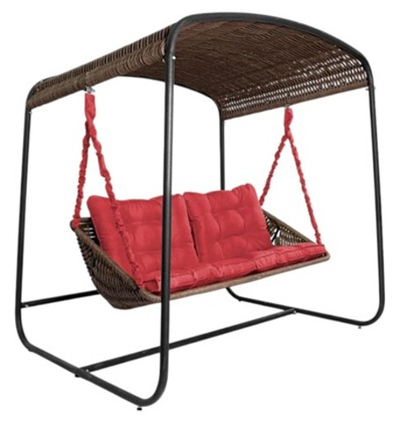 Качели DeckWOOD Sky Bed Lite (коричневый, подушка красная)
