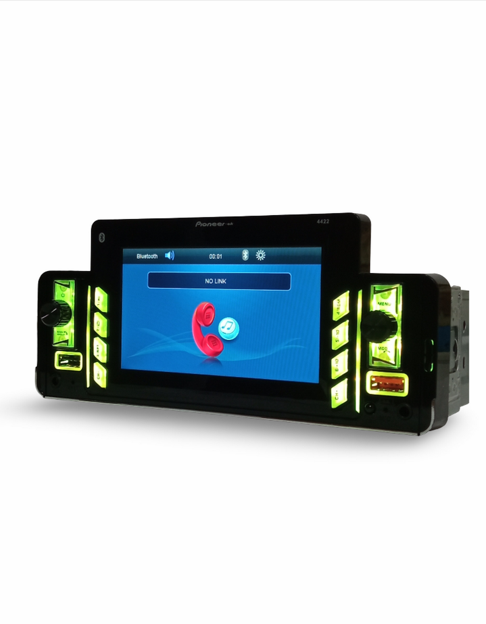 Автомагнитола MP3/MP4/FM экран 4.3" RGB BT DV-Pioner.OK 4422