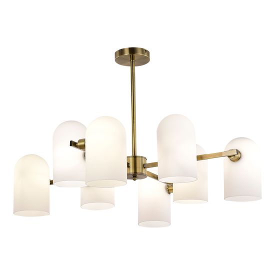 SLE1047-302-08 Светильник потолочный Бронза/Молочно-белый E14 8*40W NOBILIA