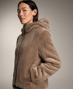 Oysho Двусторонняя утепленная куртка FELLEX® AEROGEL из искусственного меха, норка