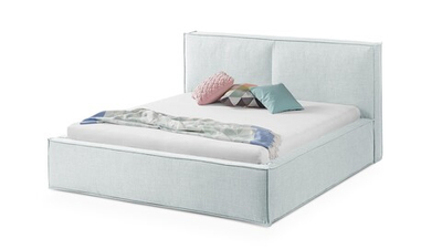 Кровать Латона Strong Плюс 02 215*235*85 см, Серый Рогожка Нераскладной Фиеста