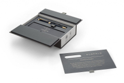 Перьевая ручка Parker Duofold Prestige Centennial, Blue Chevron GT Foutain Pen Medium, перо:M , цвет чернил: black, в подарочной упаковке.