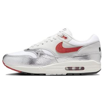 Nike Air Max 1 Повседневная обувь Низкий Топ Серебристо-розовый Мужская