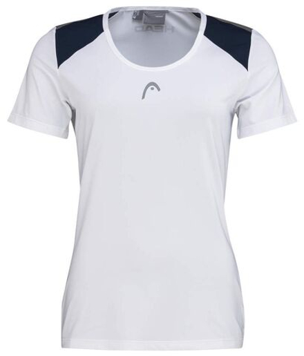 Женская теннисная футболка Head Club 22 Tech T-Shirt W - white/dark blue