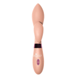 Бежевый вибратор 20см с клиторальным отростком Indeep Gina Beige 7700-03