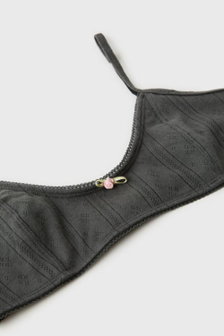 ZARA КОМПЛЕКТ ИЗ ТОПА И ТРУСОВ Z3D, АНТРАЦИТОВЫЙ