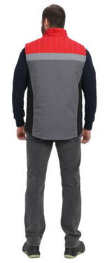 Жилет утепленный Формула, серый/черный/красный