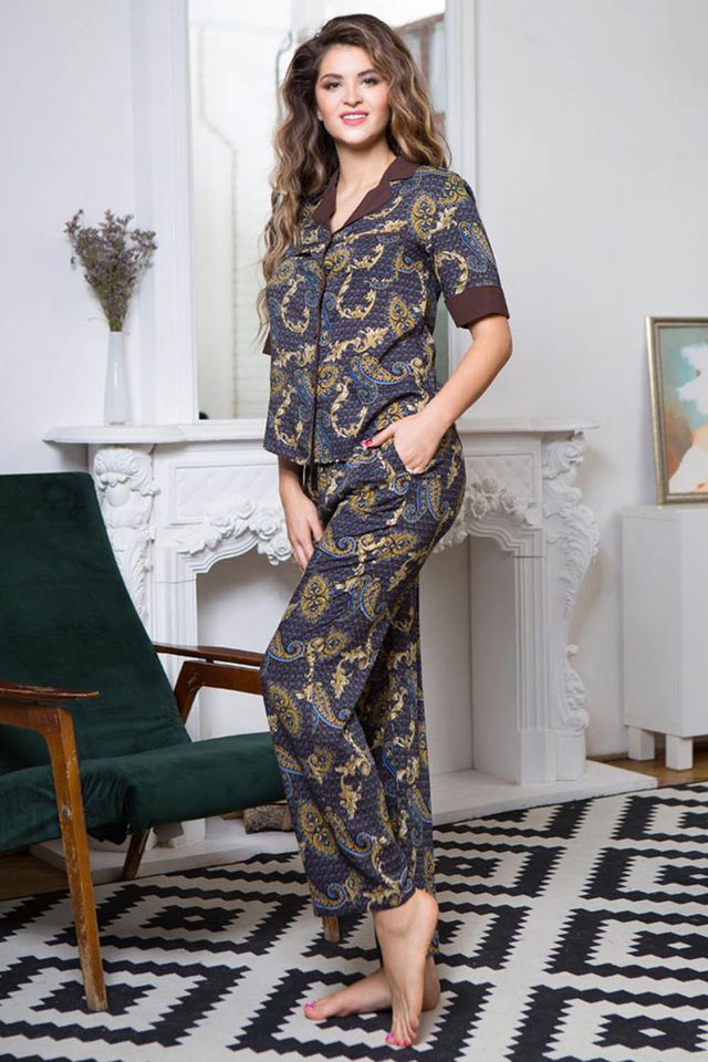 Комплект домашний женский Elania из принтованной вискозы