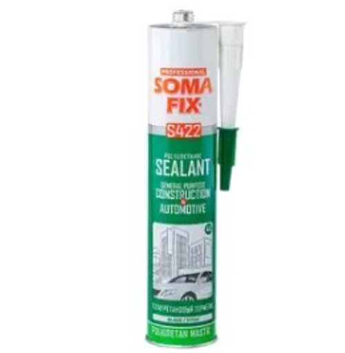 Герметик быстрого отверждения ПУ SOMA FIX  черный 280мл  / S422