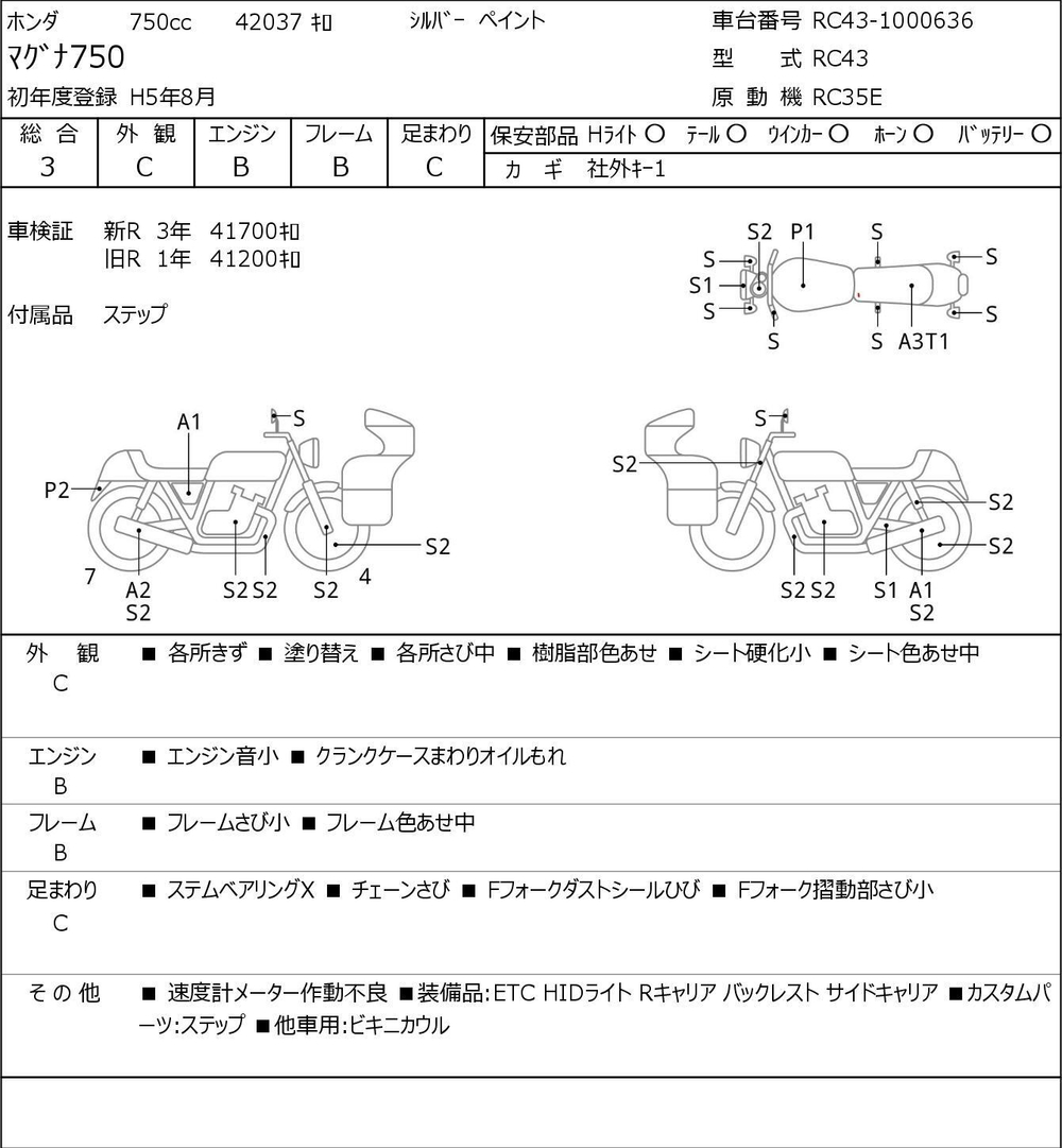 Honda Magna 750 RC43-1000636
