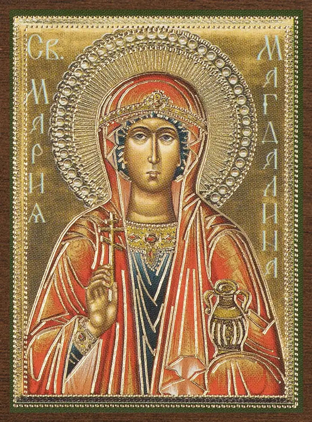 Икона "Мария Магдалина", вид 2, 4х6 на МДФ-6