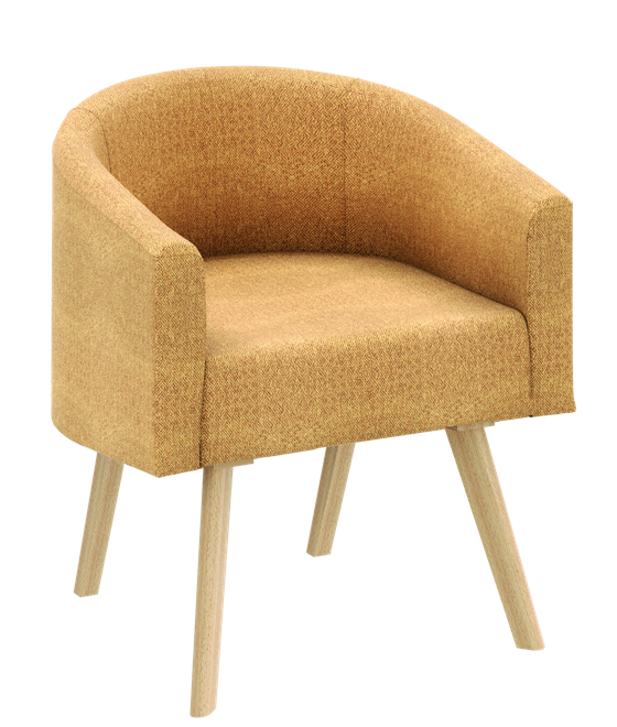 Стул кресло OMELO 1, цвет светлое дерево + ткань №134