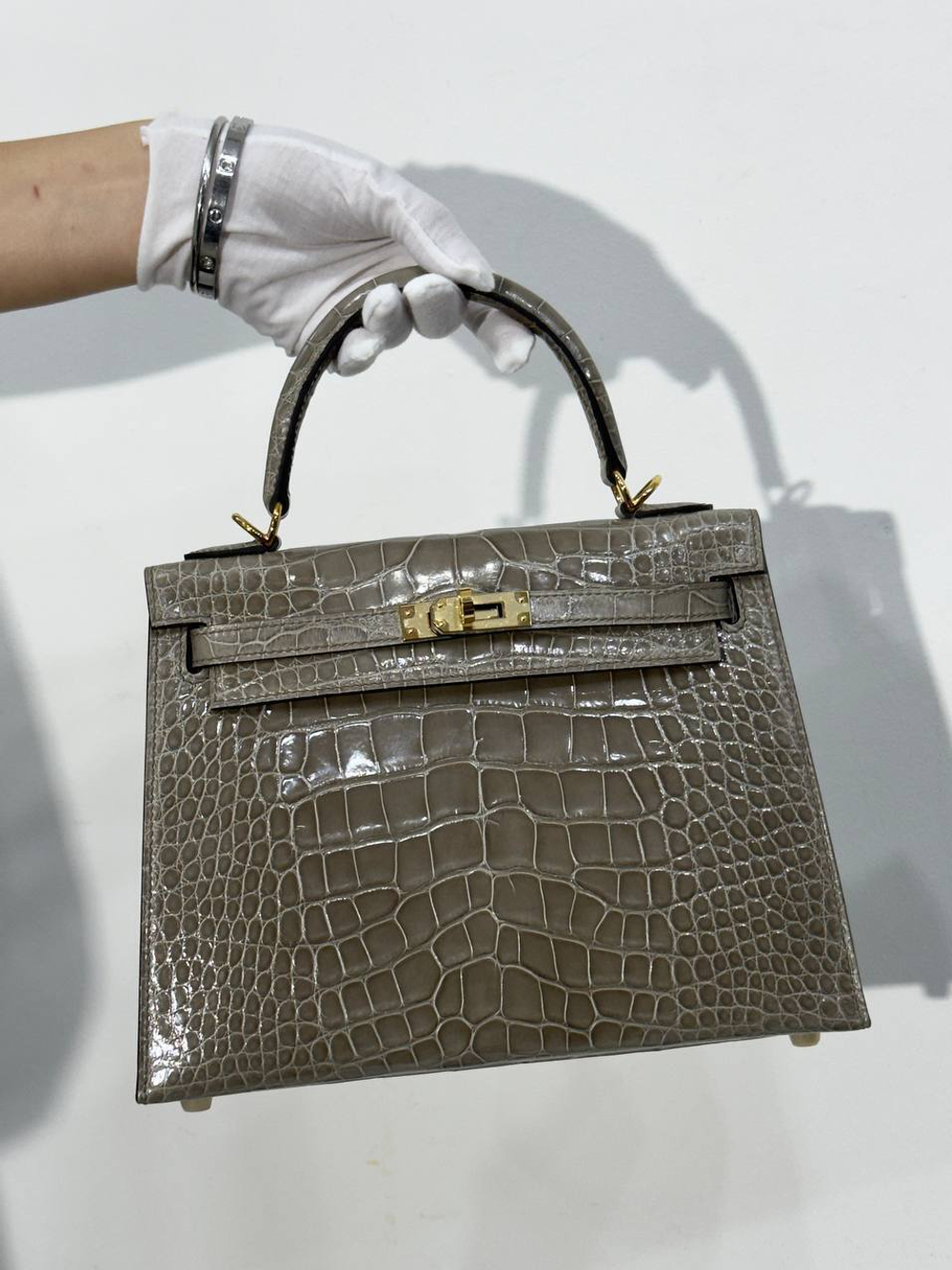 Сумка Hermes из кожи крокодила 25 см, арт. 466225325