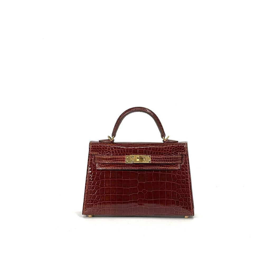 Сумка Hermes из кожи крокодила 20 см