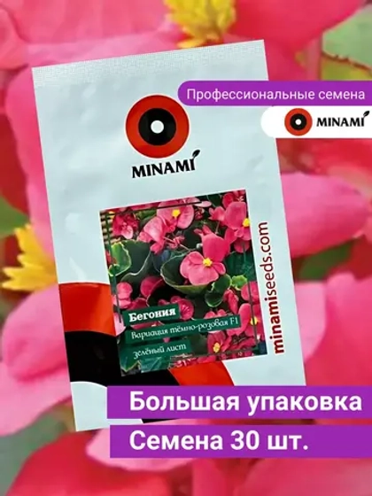Бегония Вариация тёмно-розовая F1 30шт.