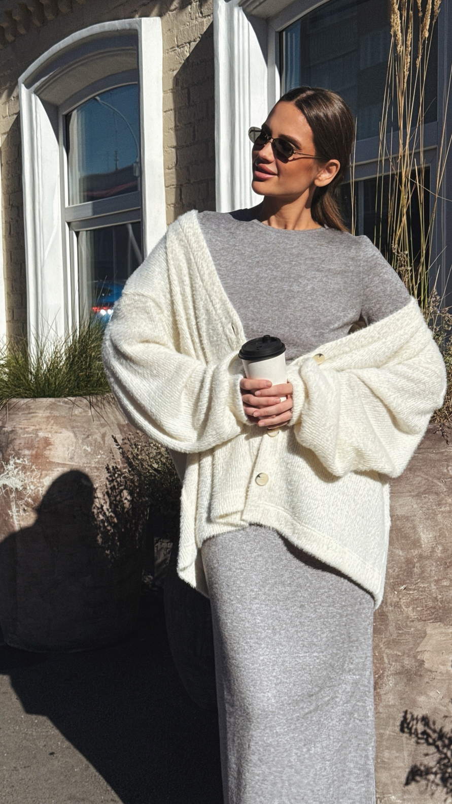 Кардиган "Женева" оттенок античный белый