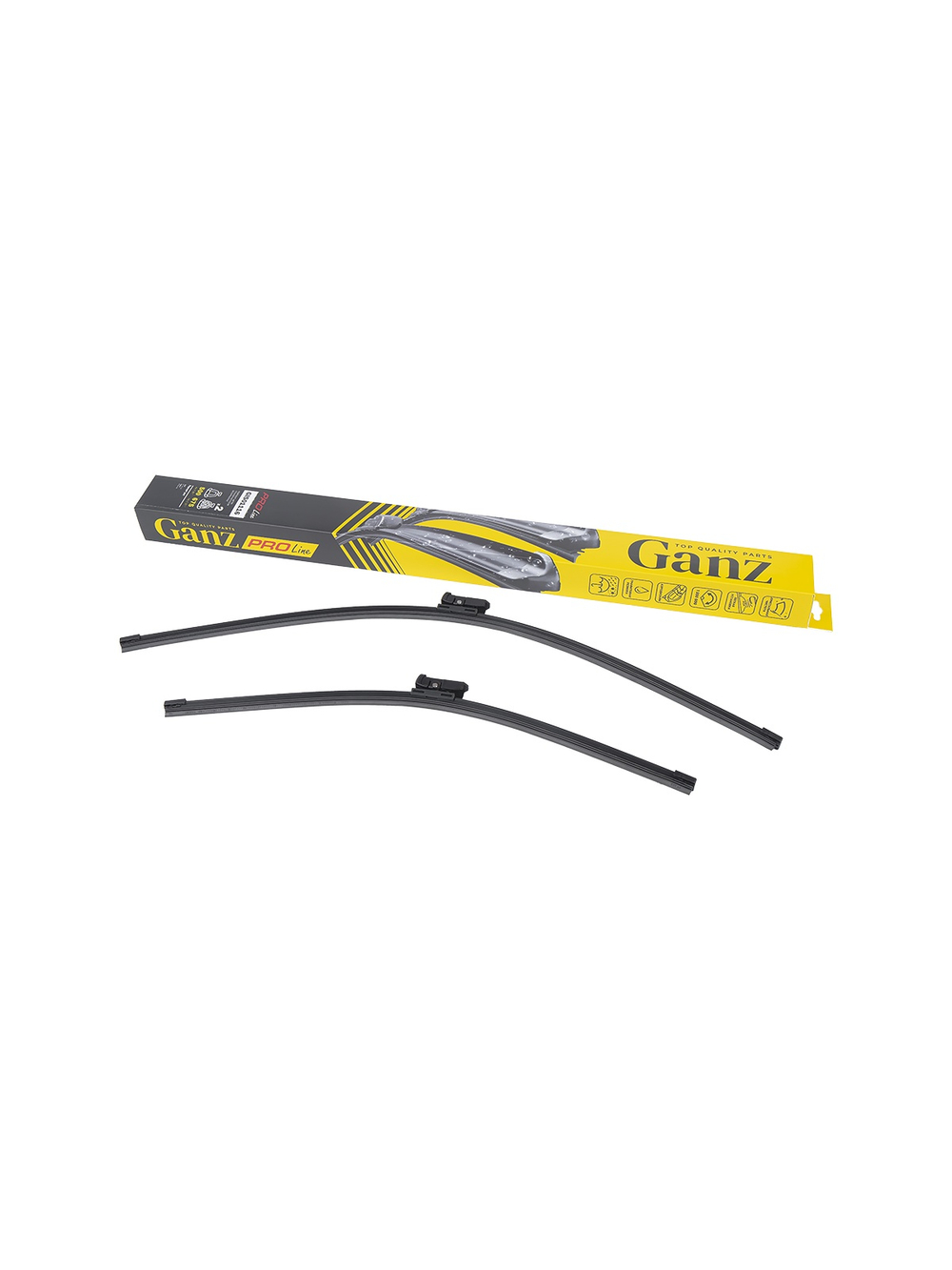 Щетка стеклоочистителя 650/500 мм бескаркасная комплект 2 шт AUDI Q7 (06/2015 > ) GANZ PRO-LINE GIS01116