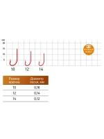 Крючки для рыбалки Saikyo KP-11011 Blloodworm Red