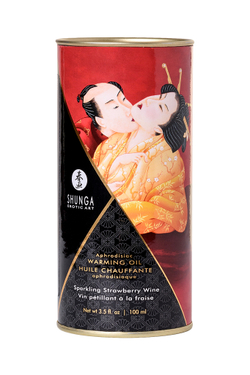 Shunga Съедобное масло для массажа. Клубника, 100 мл