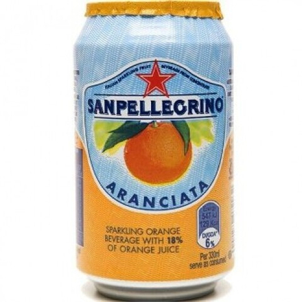 Сокосодержащий напиток San Pellegrino Aranciata 0,33 л, 24 шт