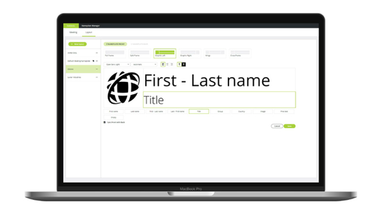 Televic Plixus NP Двусторонняя табличка для обозначения имени делегата на базе технологии E-Ink