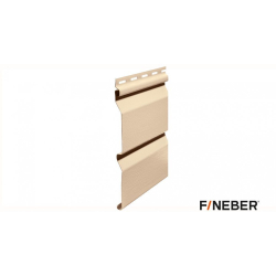 Сайдинг виниловый FineBer Дачный Корабельный брус Лён 3050х205мм