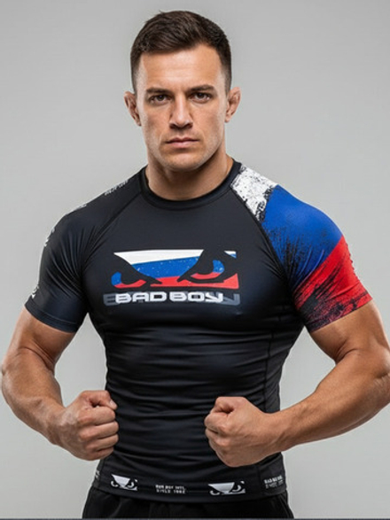 Тренировочная футболка Bad Boy World RUSSIA черная