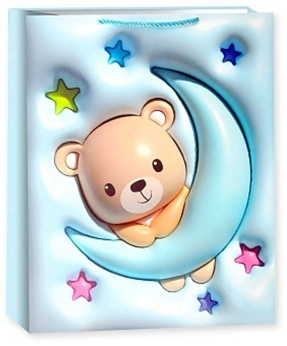 Пакет подарочный, Малыш Медвежонок, Дизайн №3, 23*18*10 см, 1 шт.