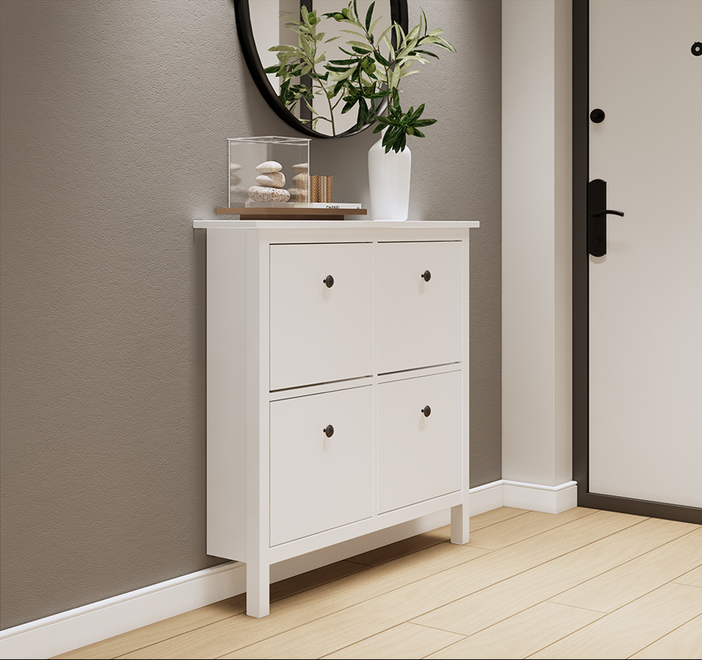 Обувница 4 ящика КЫМОР (HEMNES), 106х101х22 см, белый