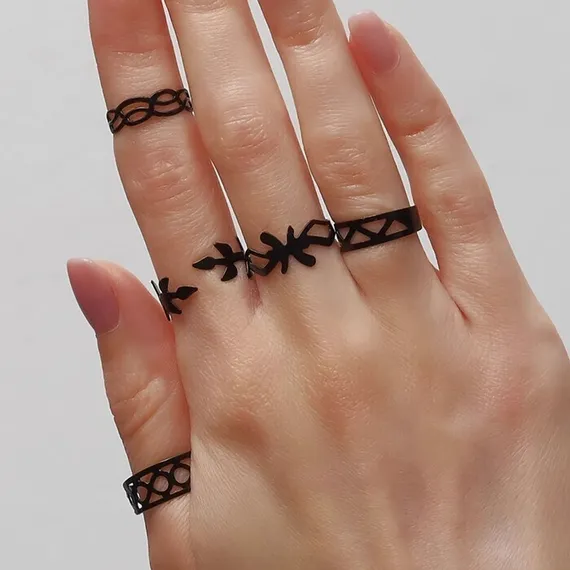 Кольцо набор 5 штук &quot;Идеальные пальчики&quot; мечта, цвет МИКС