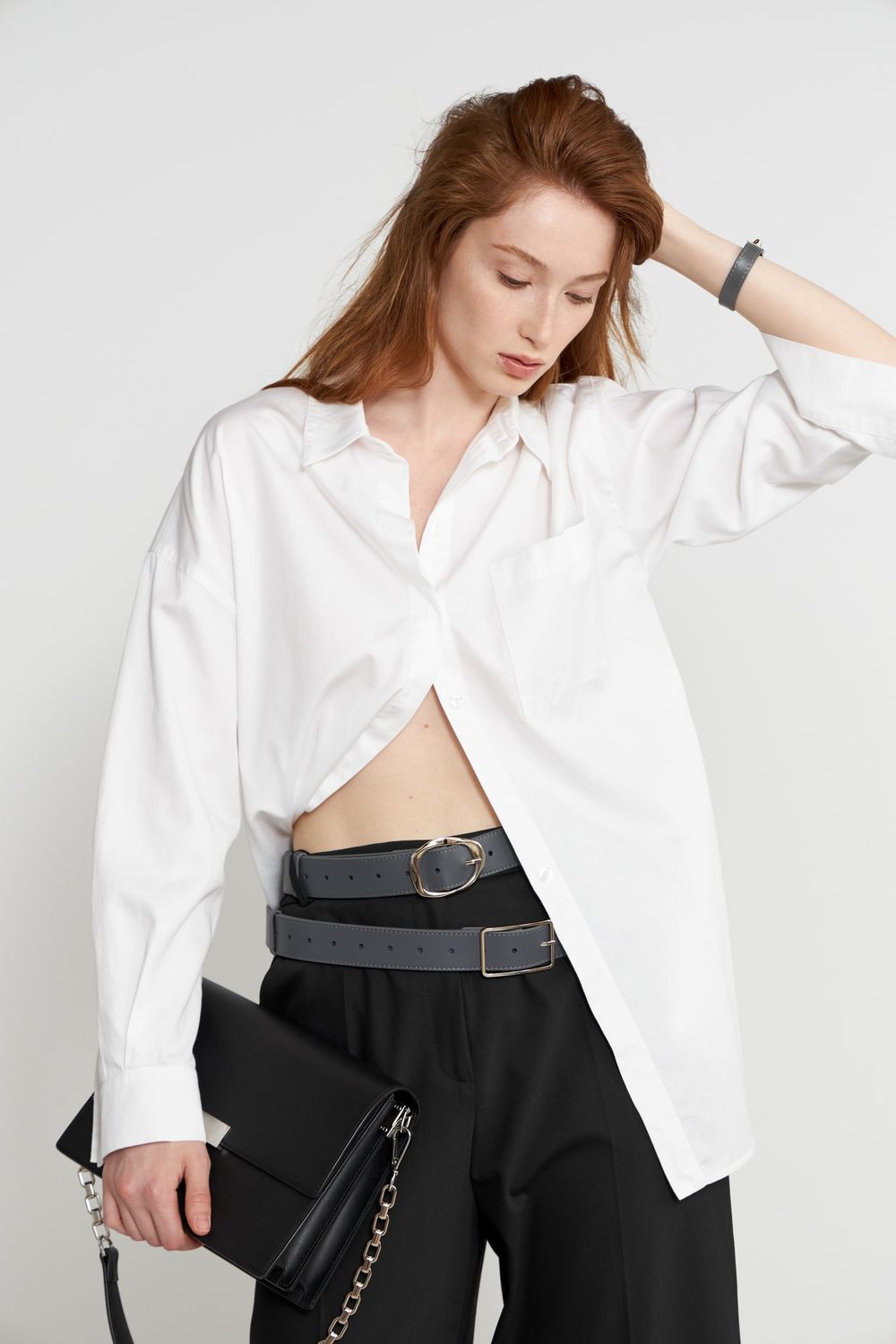 БАЗОВЫЙ РЕМЕНЬ С ПРЯМОУГОЛЬНОЙ ПРЯЖКОЙ GRAPHITE